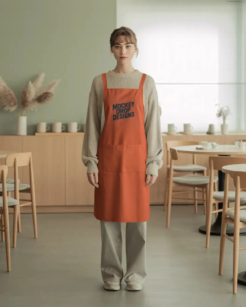 Professional Full Length Apron Mockup For Cooking And Crafting Ideal For Chefs And Artisans
