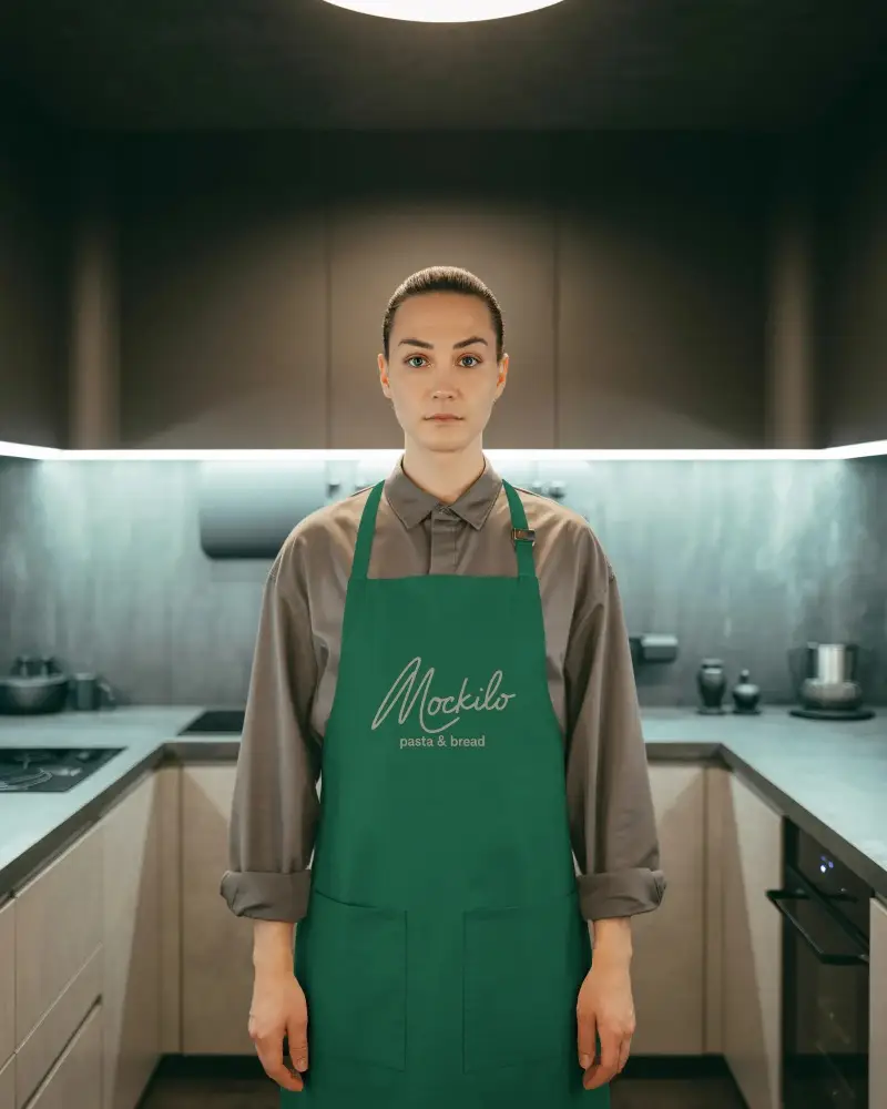 Unisex Apron Mockup For Chefs And Cooks With Comfortable Fit And Easy To Clean Fabric