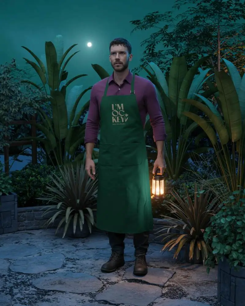 Versatile Unisex Apron Mockup Ideal For Cooking Baking Gardening And Crafting Activities