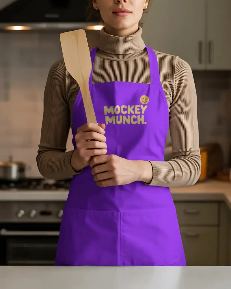 Professional Kitchen Apron Mockup For Home Chef Or Cooking Enthusiast With Full Coverage Design