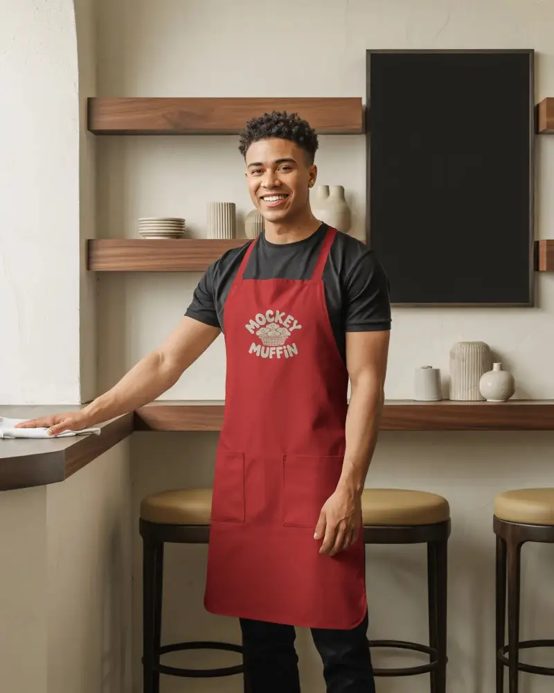 Stylish Apron Mockup For Chefs Baristas And Hospitality Professionals Showcase Design