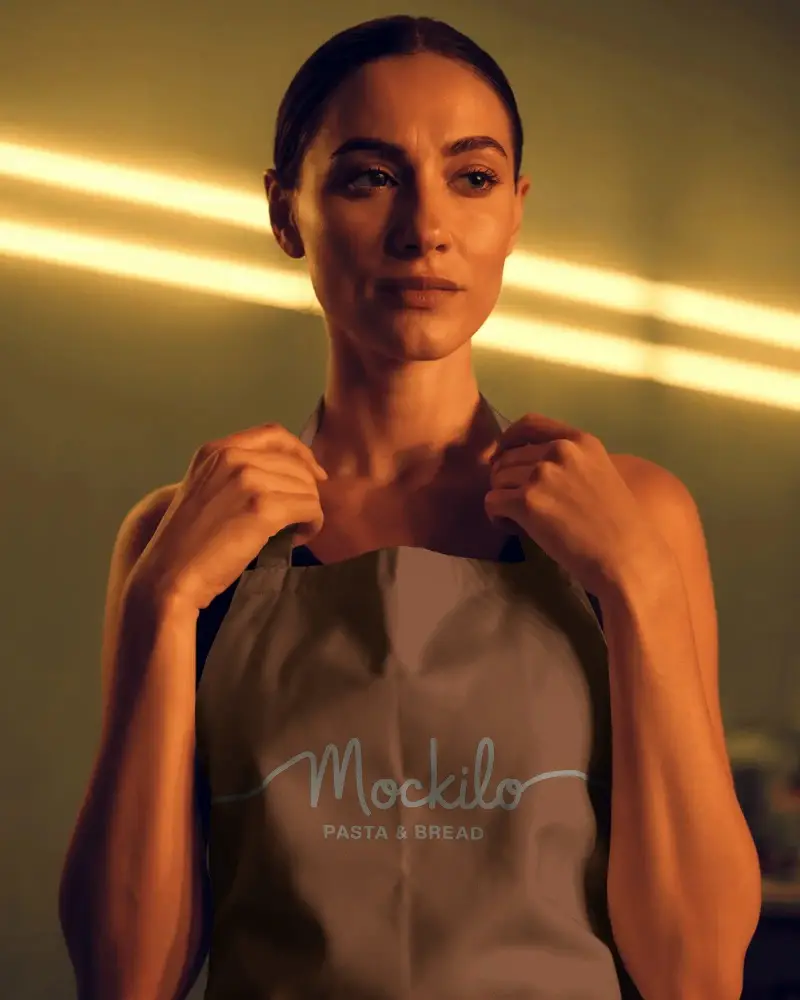 Professional Kitchen Apron Mockup For Chefs And Cooks Showcasing Premium Apron Material