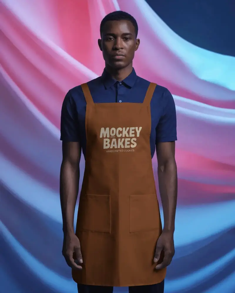 Professional Strap Apron Mockup With Front Pockets For Chefs And Crafters Easy To Customize