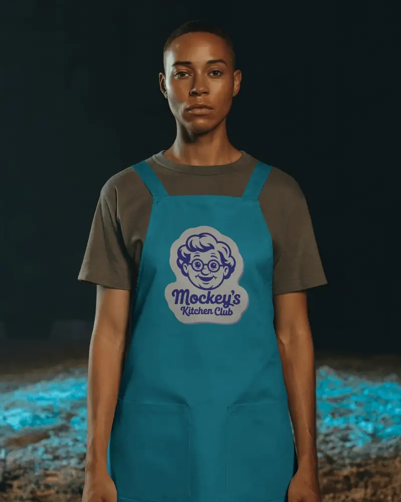 Professional Cook Apron Mockup With Adjustable Straps For Comfortable Workwear And Durable Use