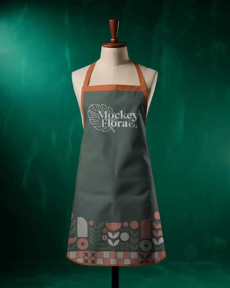 Studio Mannequin Apron Mockup Front View With Natural Fabric Clean Minimal Product Presentation