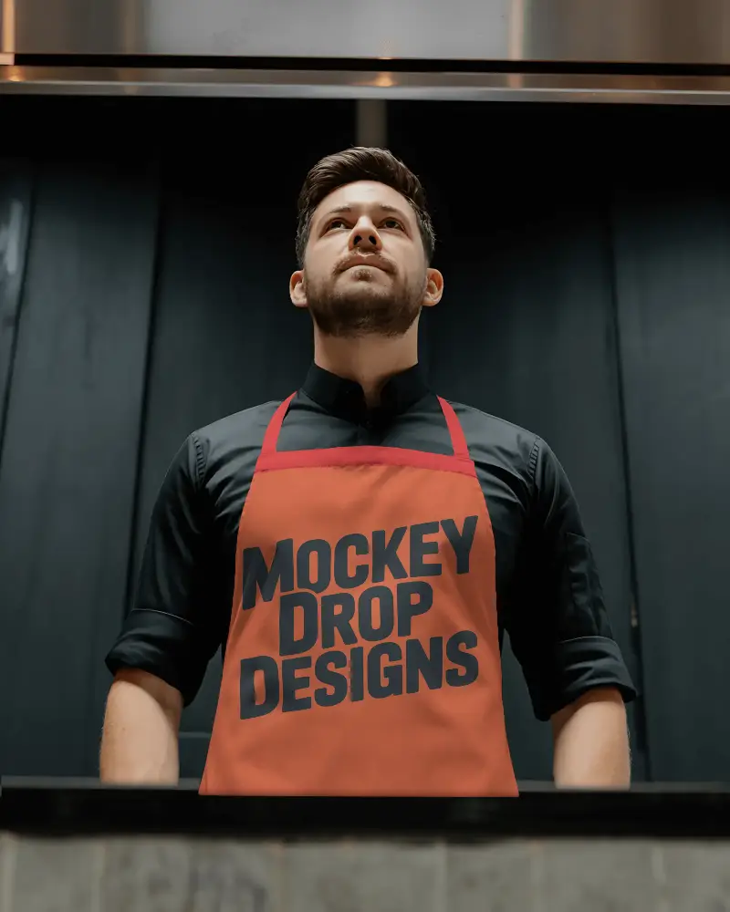 Professional Kitchen Apron Mockup For Chefs And Cooking Enthusiasts Showcase Apparel