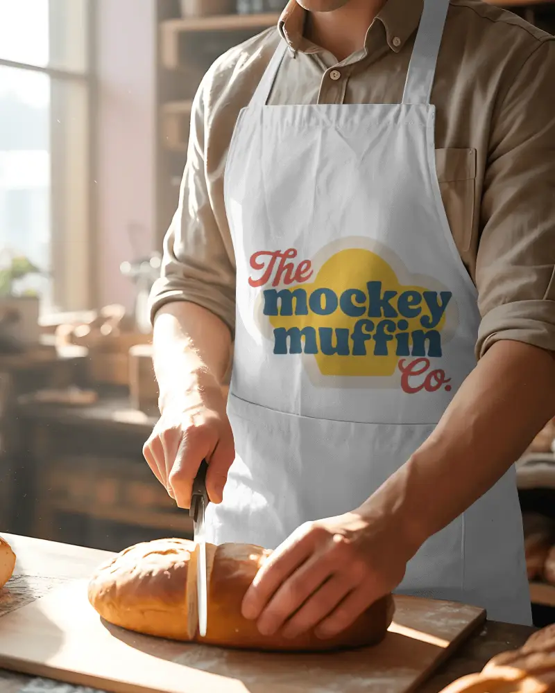 Professional Cooking Apron Mockup For Baking Chef Service And Commercial Kitchen Use