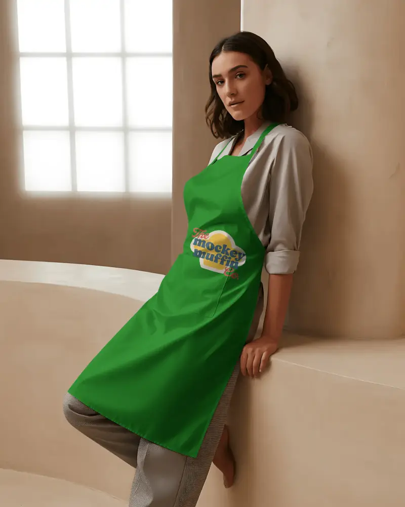 Stylish Minimalist Apron Mockup Showcasing Clean Lines And Functional Workwear Essentials