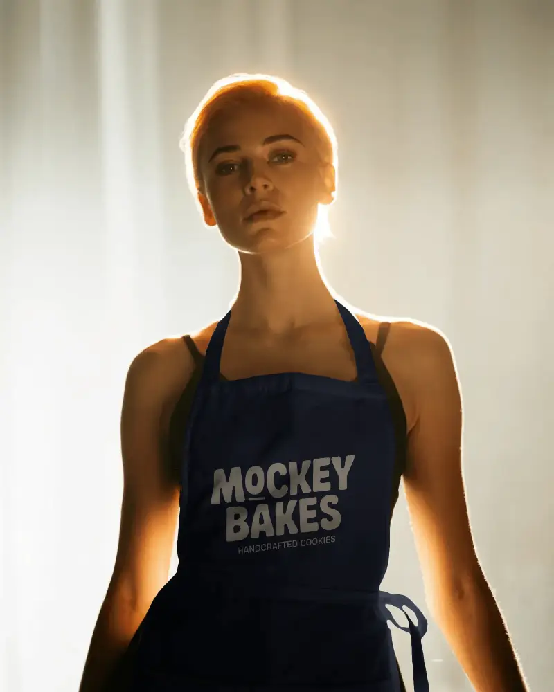 Adjustable Waist Apron Mockup Large Front Pocket Ideal For Baking Grilling Or Workshop Tasks