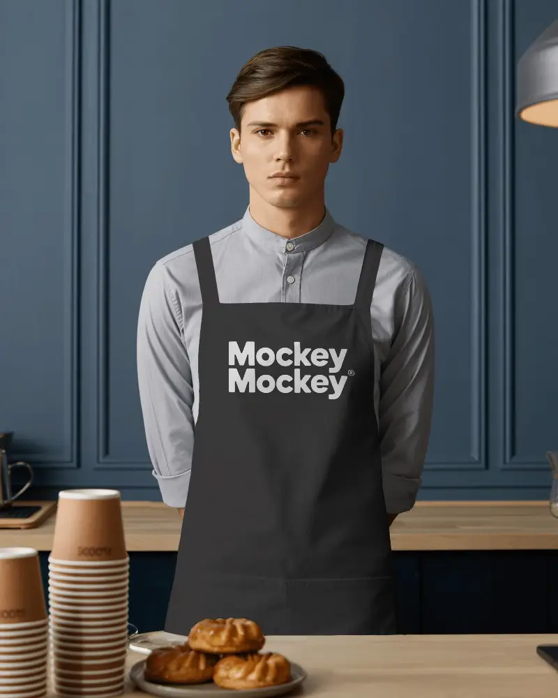 Premium Quality Cotton Apron Mockup For Professional Chefs And Home Cooking Essentials Durable