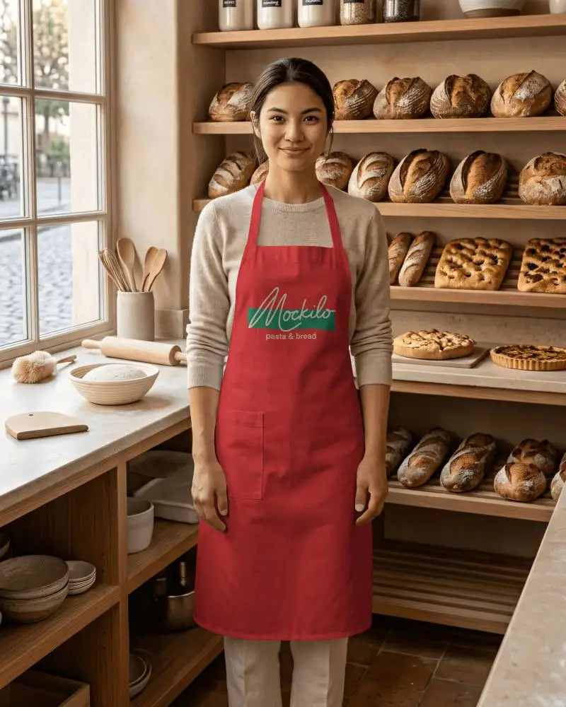 Professional Bakery Apron Mockup With Pocket For Cooking And Baking Kitchen Essentials