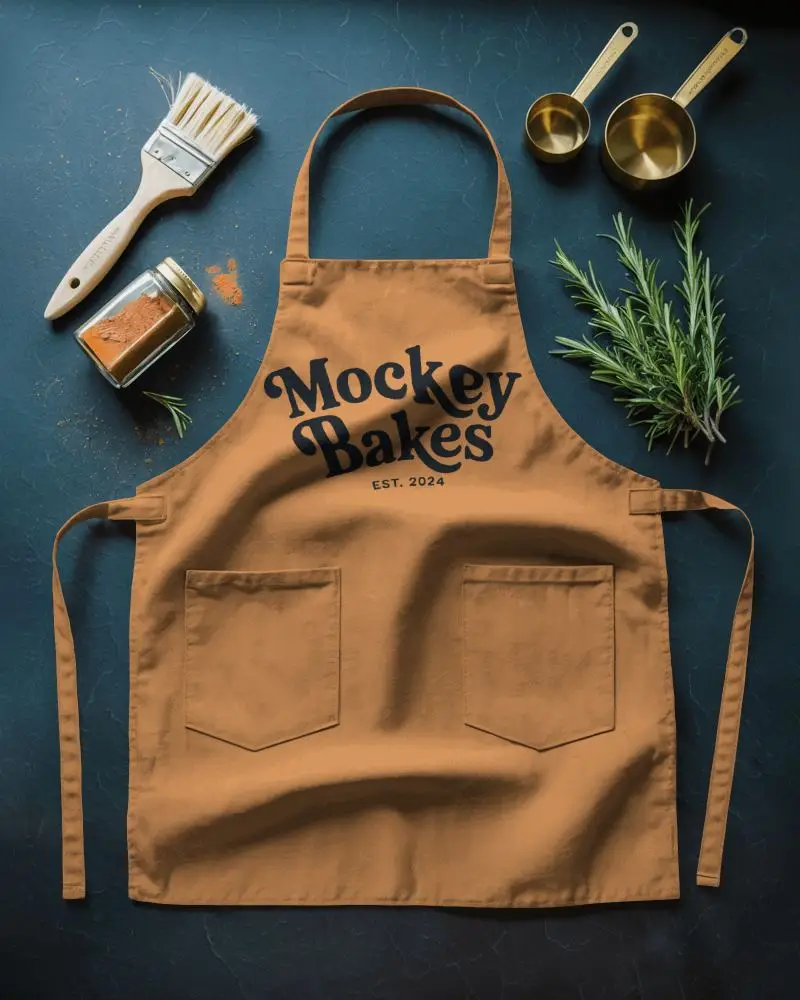 Adjustable Neck Apron For Chefs With Thick Straps And Large Front Pockets Design
