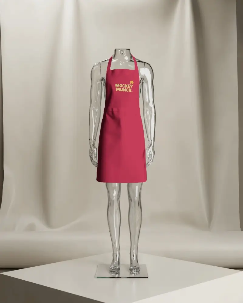 Custom Apron Mockup For Promotional Kitchen Cooking And Crafting Design Presentations