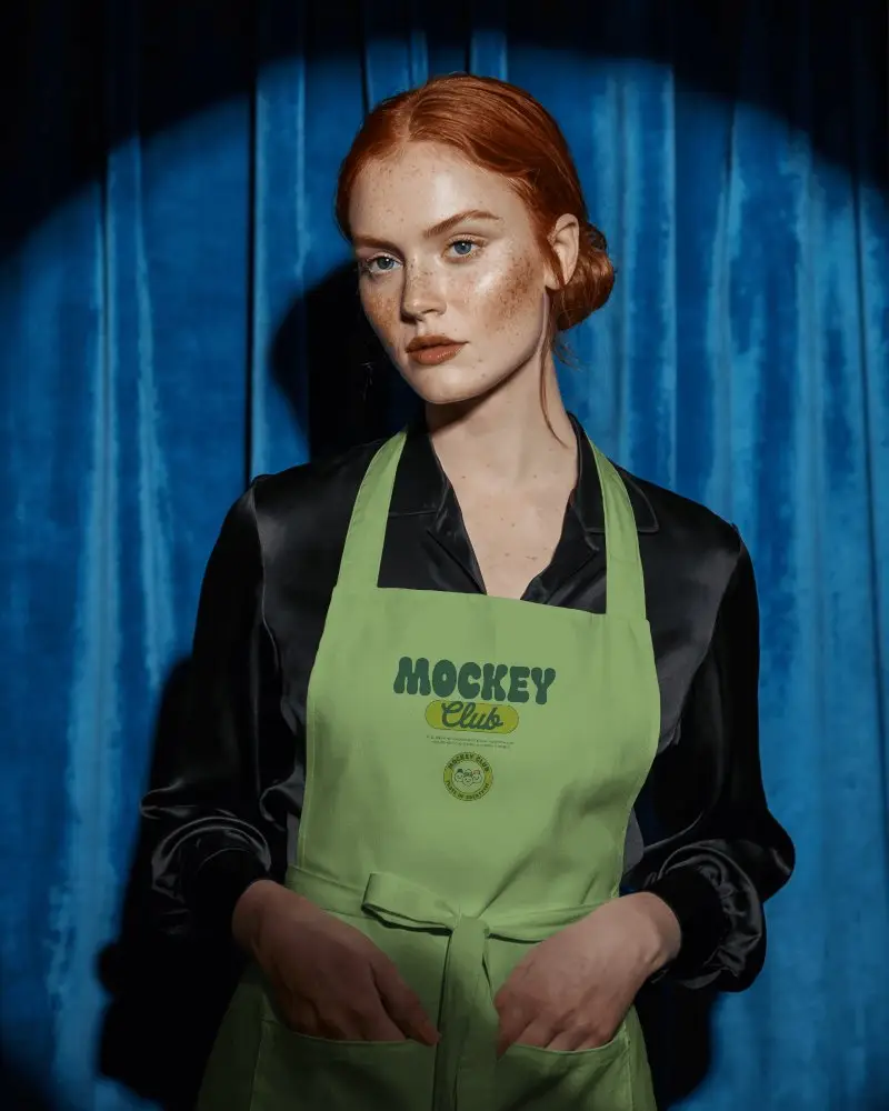 Elegant Apron Mockup For Fashionable Food Service Uniforms And Gourmet Chef Outfit Presentations