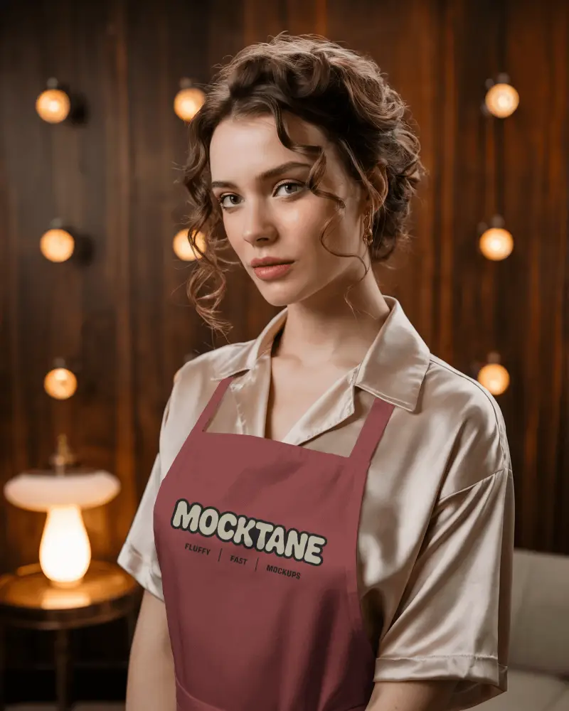 Stylish Apron Mockup Template For Cooking Baking And Restaurant Uniform Marketing