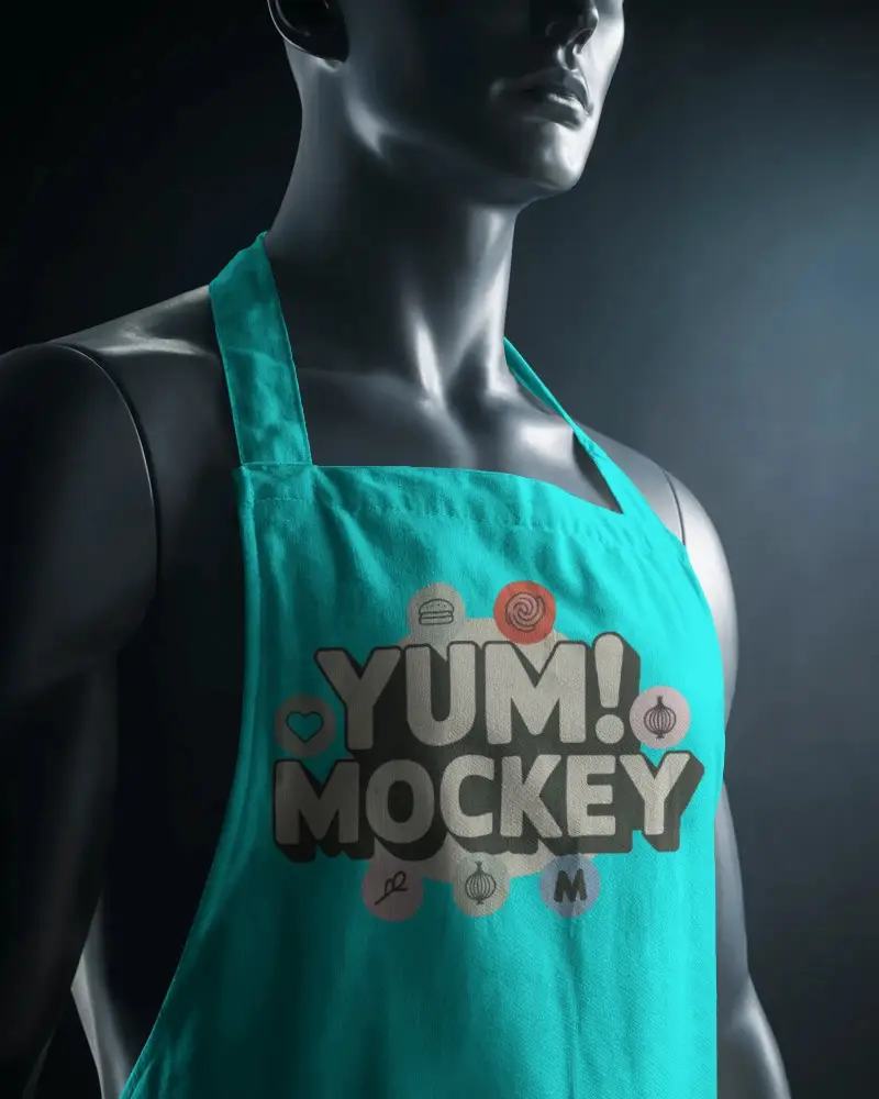 Premium Quality Cotton Apron With Adjustable Neck Strap And Comfortable Fit For Professionals