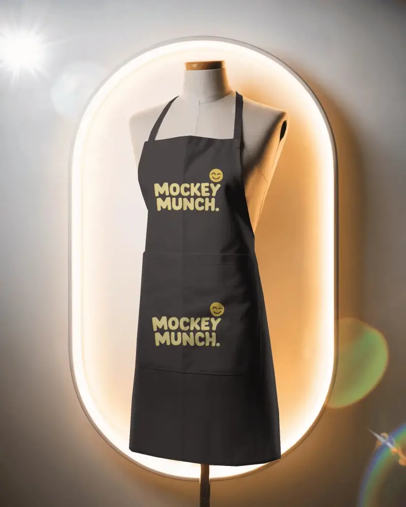 Heavy Duty Cotton Apron Mockup For Restaurant Chefs Baristas Or Artisan Crafters Showcase Template