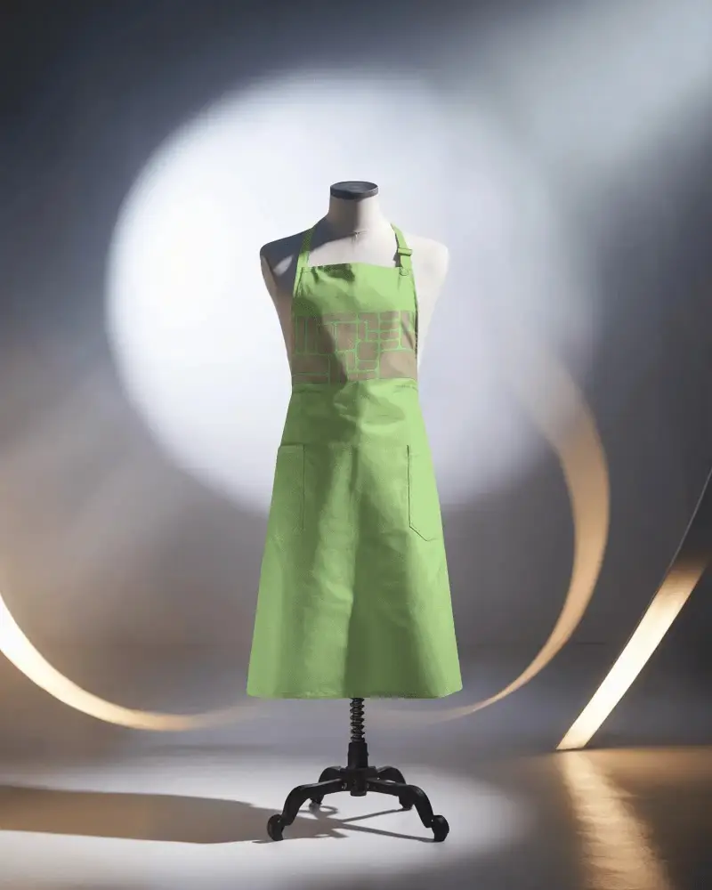 Premium Cotton Adjustable Apron Mockup Pockets For Cooking Baking And Crafting Protection