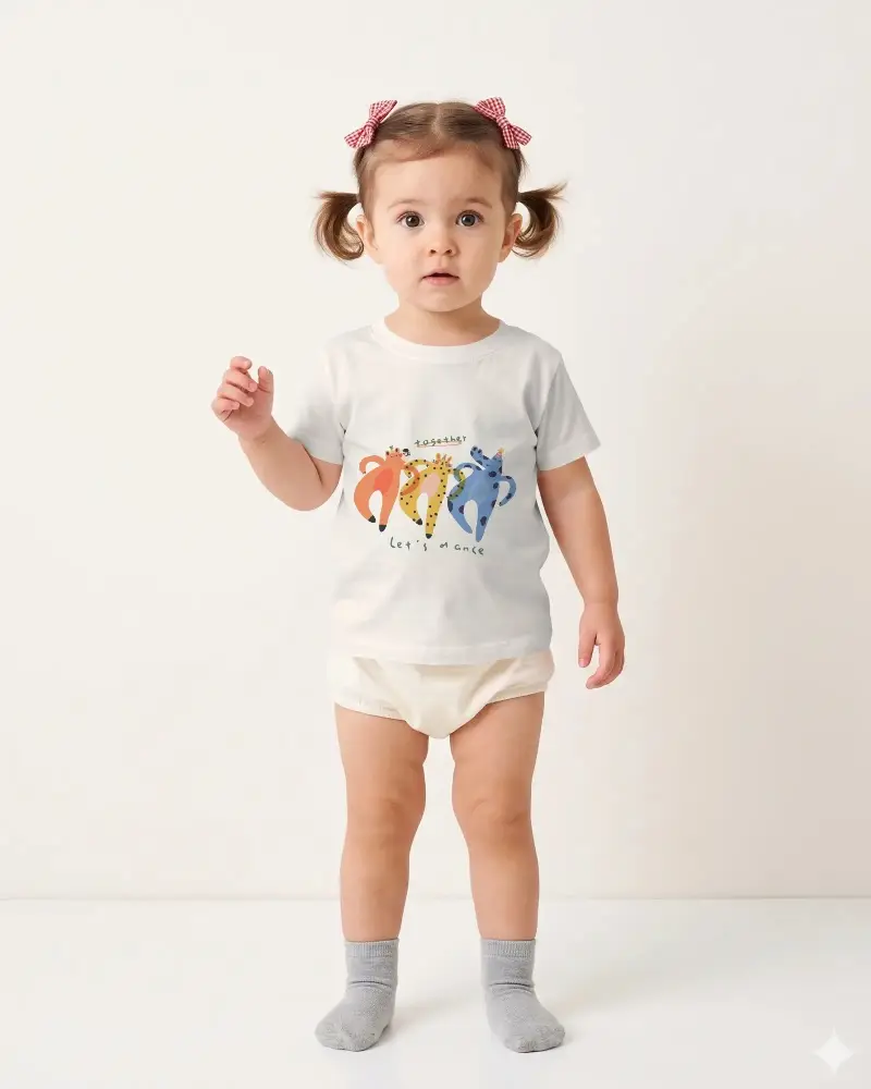 Baby Tee Mockup For Infant Gender Neutral Soft Fabric Comfortable Fit Fashionable Style