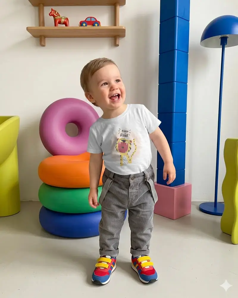Comfy Baby Tee Mockup For Kids Casual Wear Ideal For Baby Apparel Display And Marketing