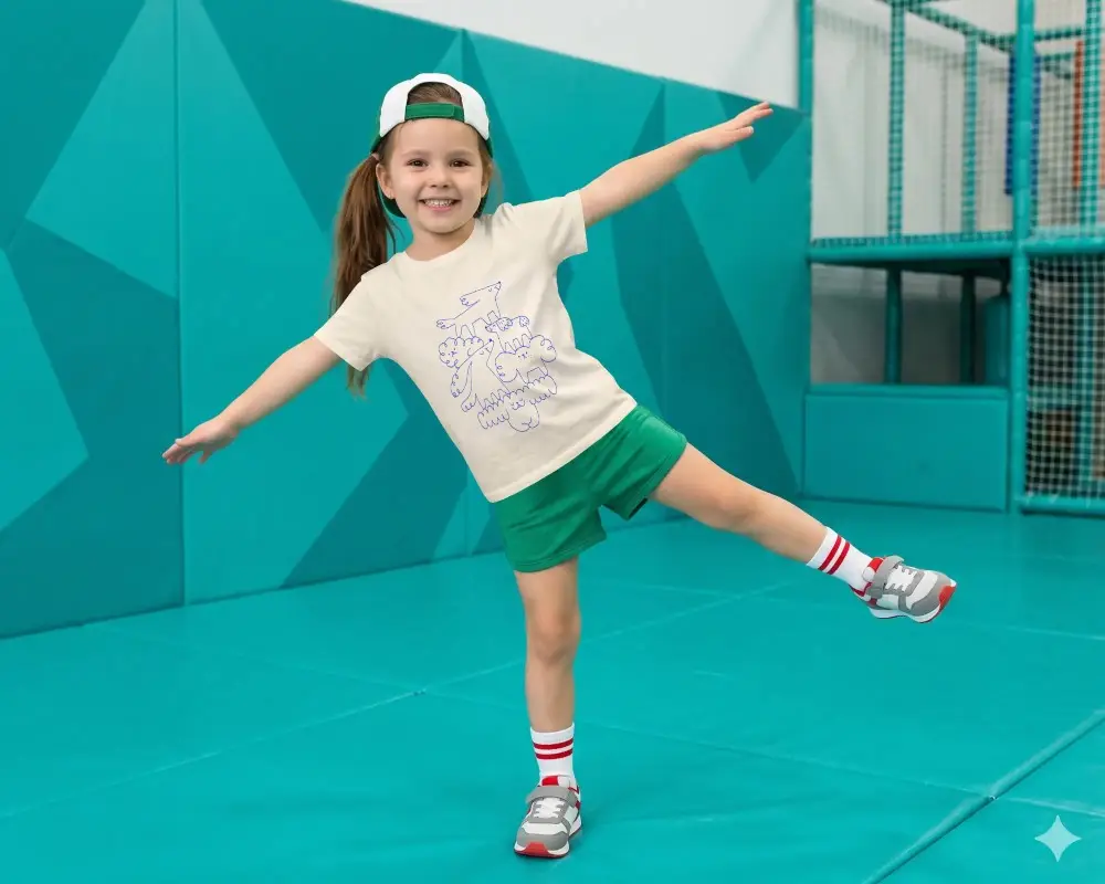 Playful Active Baby Tee Mockup For Kids Casual Wear Fitness Outdoor Fun Photography