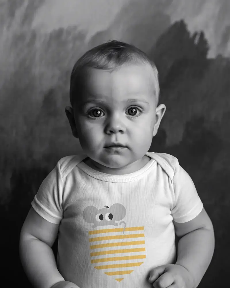 Classic Style Baby Tee Mockup For Toddlers Breathable Fabric Easy To Wear Everyday Use