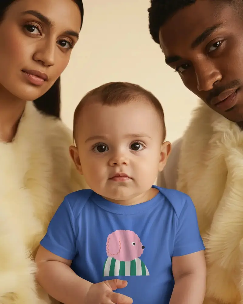 Cute Baby Tee Mockup Showcasing Soft Fabric And Comfortable Fit For Infant Wear