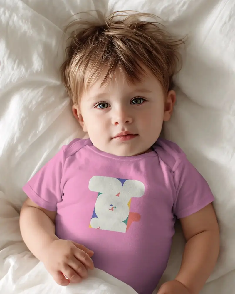 Cozy Baby Tee Mockup For Infant Clothing Brand Promotions And Kids Apparel Showcase Online