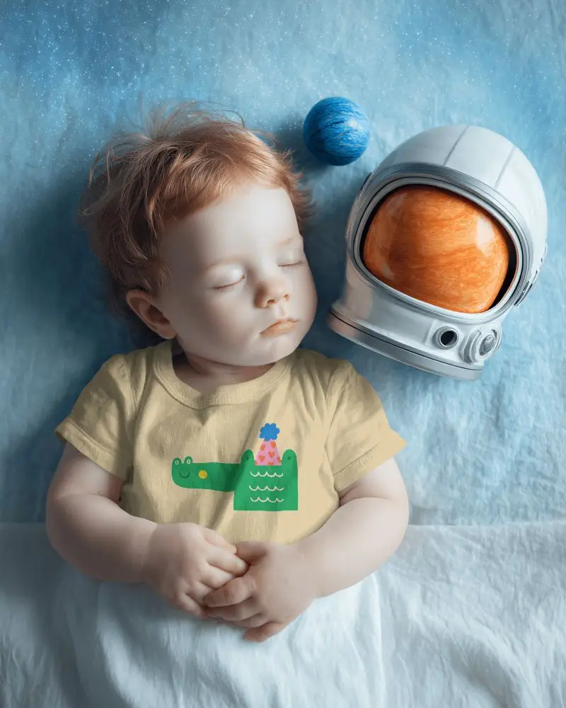 Soft Comfortable Baby Tee Mockup Ideal For Infant Clothing Designs And Kids Apparel