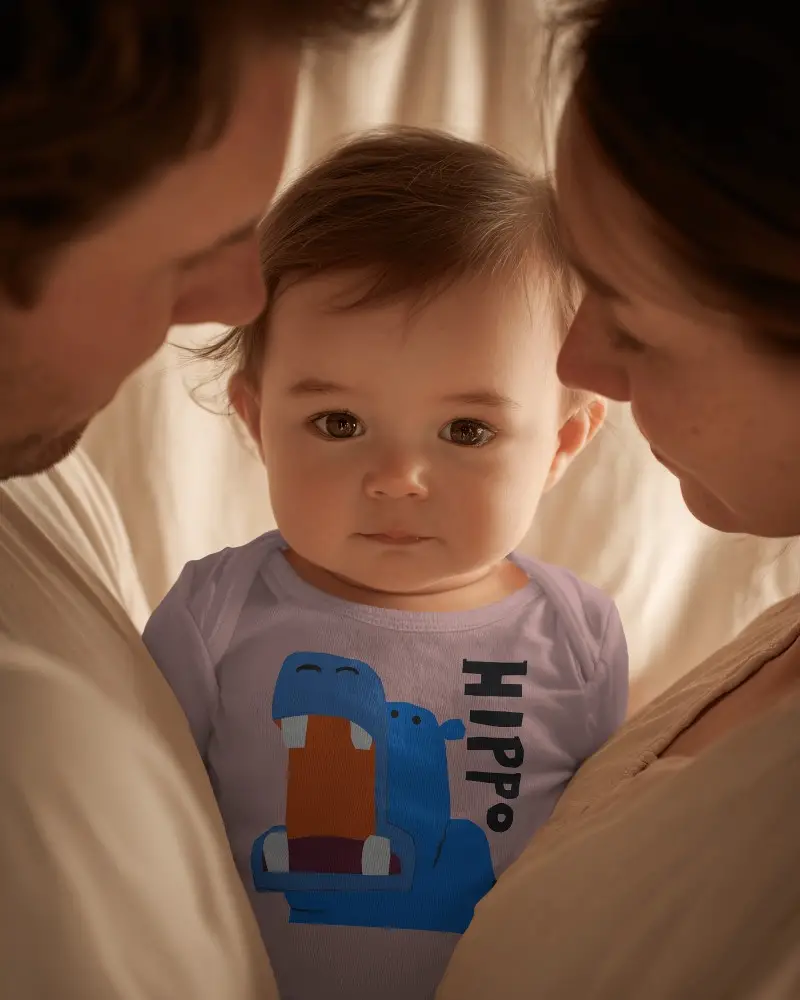 Organic Baby Tee Mockup Soft Fabric Comfortable Fit Perfect For Infant Daily Wear