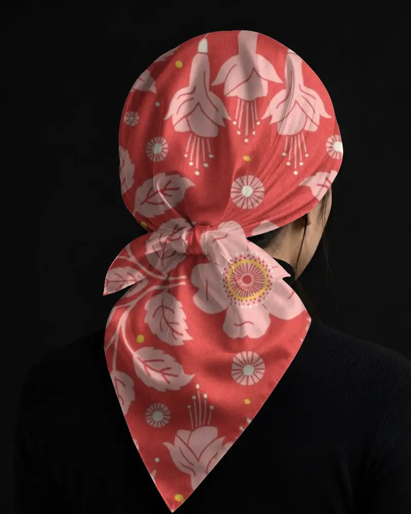 Luxurious Soft Fabric Bandana Mockup Perfect For Headwear And Fashionable Outfit Combination