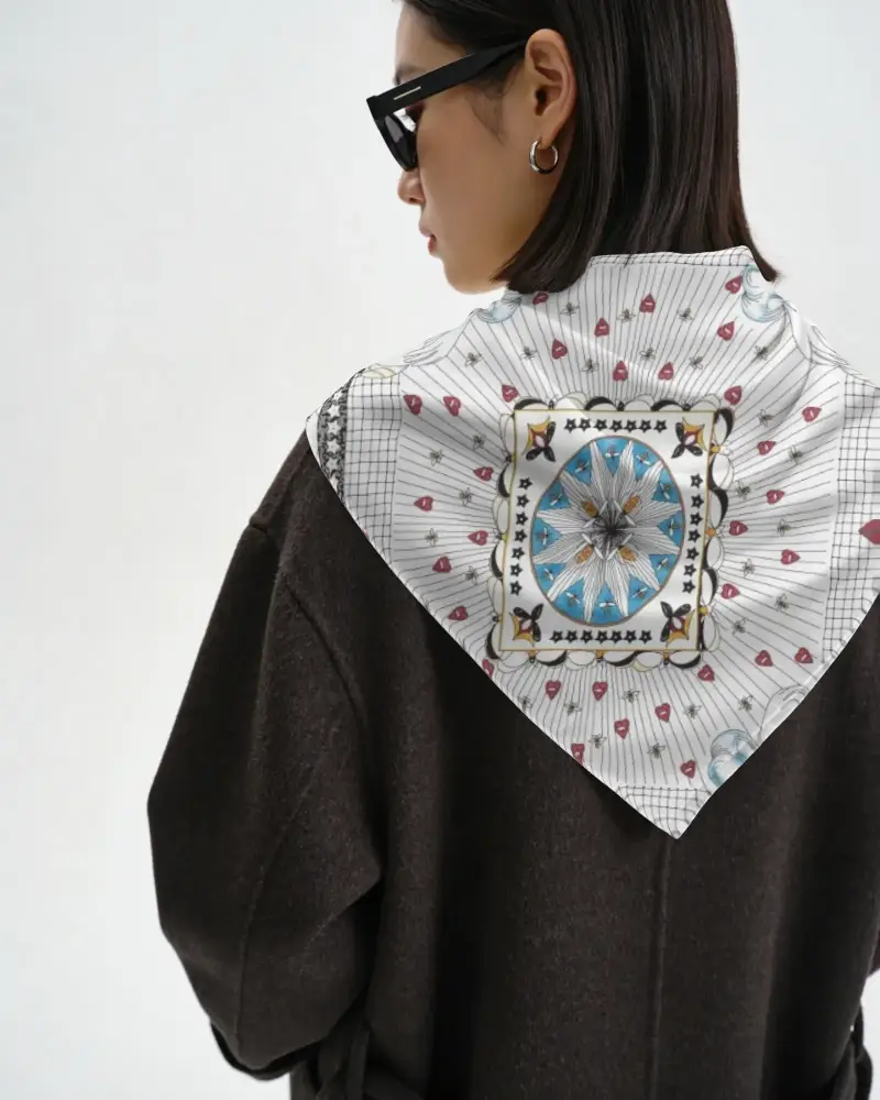 Elegant Satin Bandana Mockup For Fashion Accessory Brand Marketing Online Store Presentation