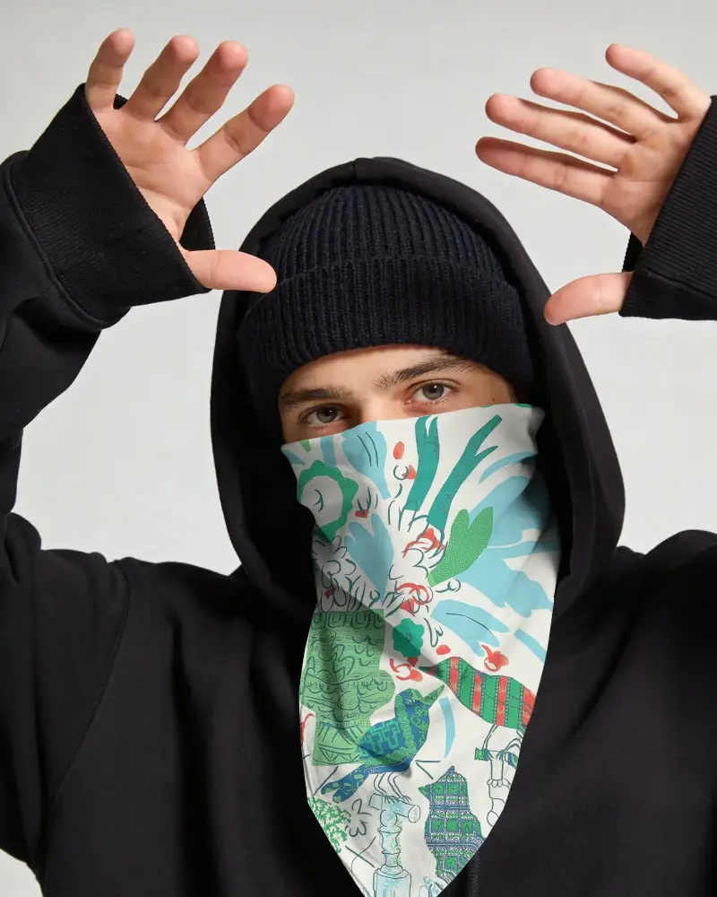 Stylish Bandana Mockup On Casual Urban Outfit For Modern Fashion Enthusiasts And Designers