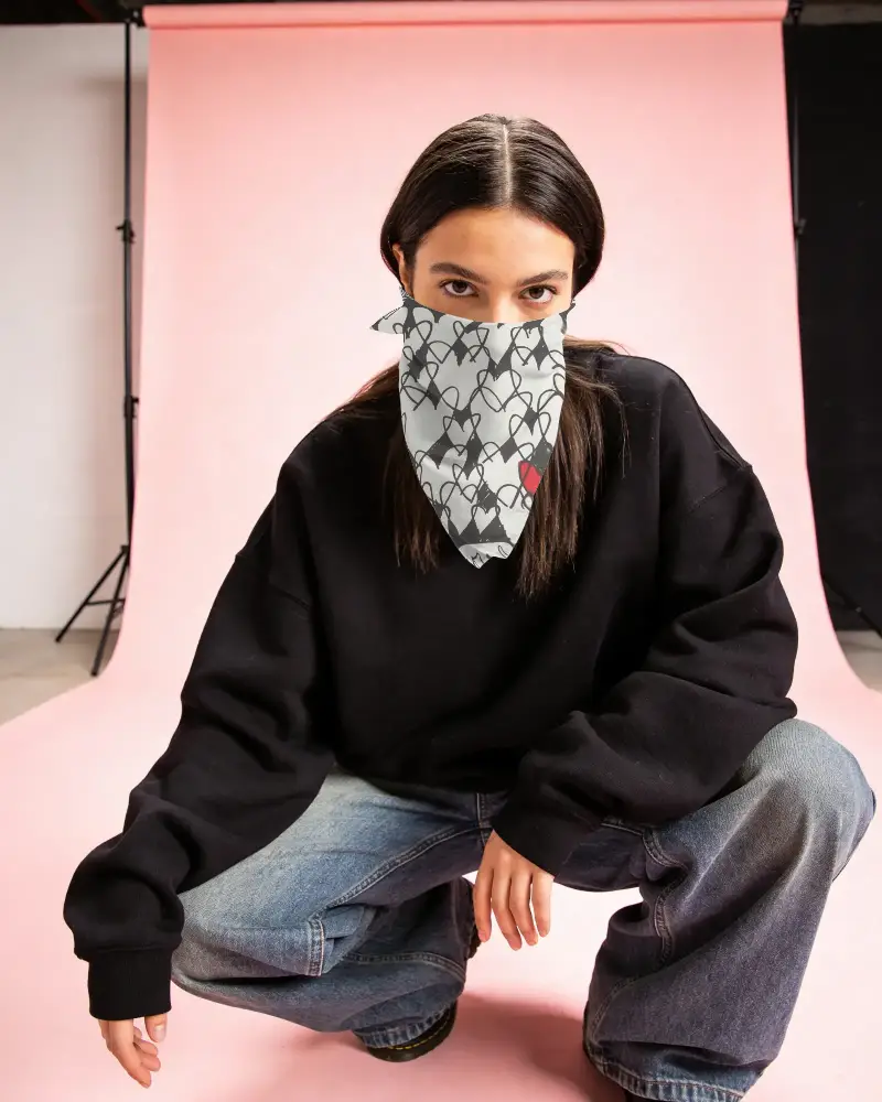 Casual Urban Bandana Mockup Perfect For Streetwear Branding And Personalized Print Design