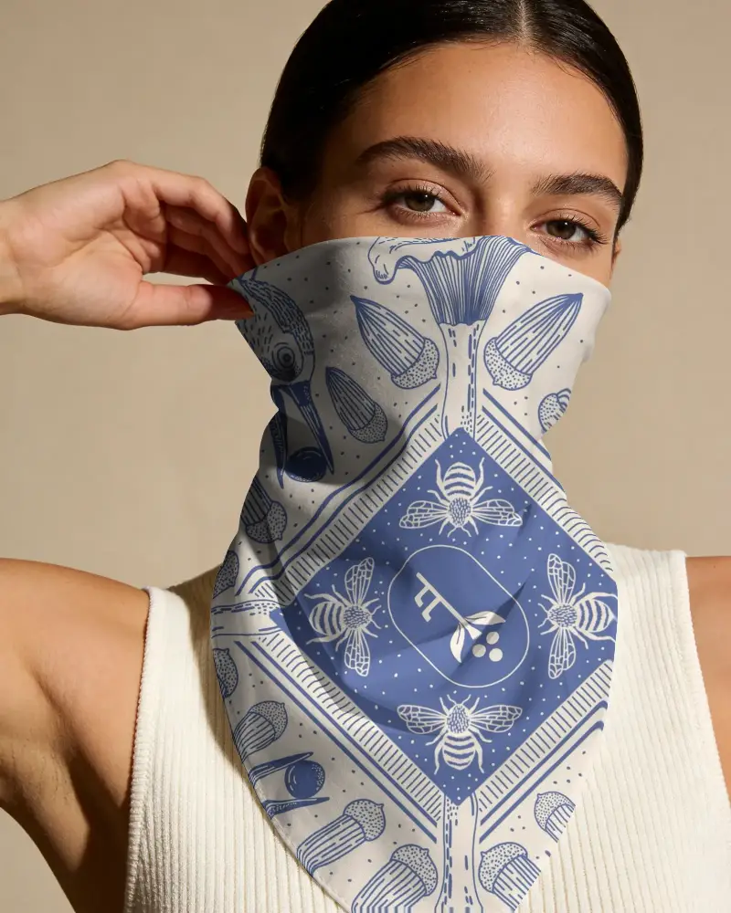 Versatile Bandana Mockup For Custom Face Covering Fashion And Protective Accessories Design