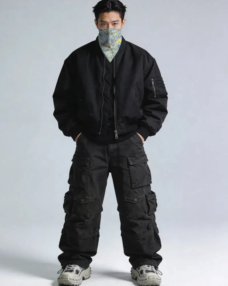 Urban Fashion Bandana Mockup Mens Casual Wear Street Style Accessory Mockup For Designs