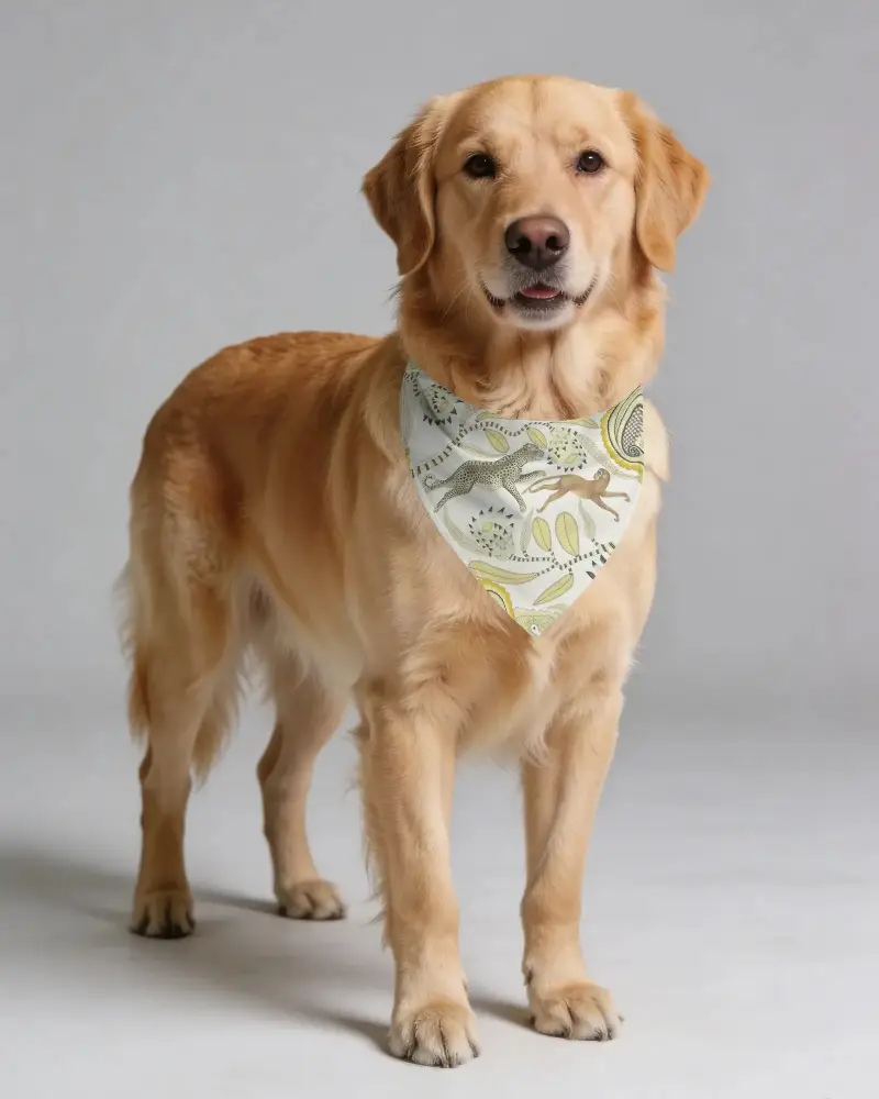 Premium Dog Bandana Mockup For Customizable Pet Accessory Design And Fashion Showcase