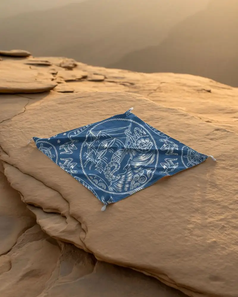 High Quality Textile Bandana Mockup Template For Custom Designs And Print Visualization