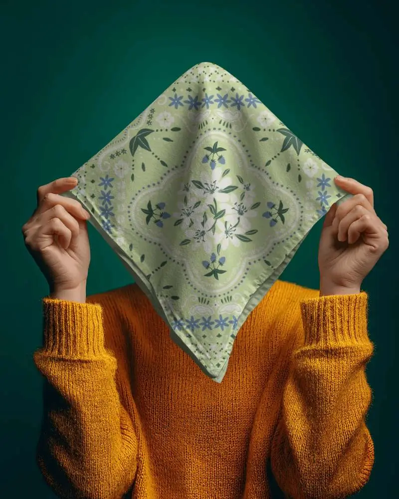 Versatile Bandana Mockup For Custom Designs Printing And Promotional Use