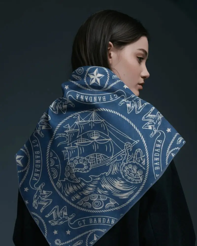 Premium Quality Bandana Mockup For Textile Design Presentation Use