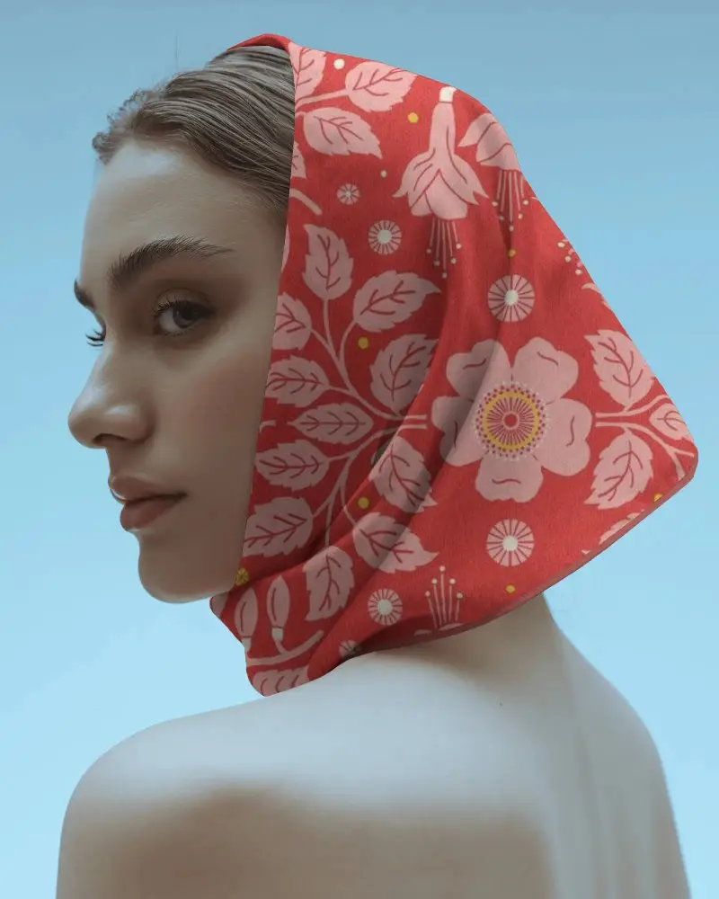 Premium Quality Bandana Mockup With Clean Background For Luxury Fashion And Advertising