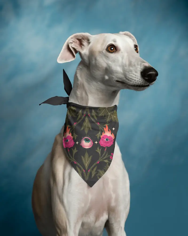 Editable Pet Bandana Mockup Showcasing Realistic Fabric Texture And Elegant Dog Wear