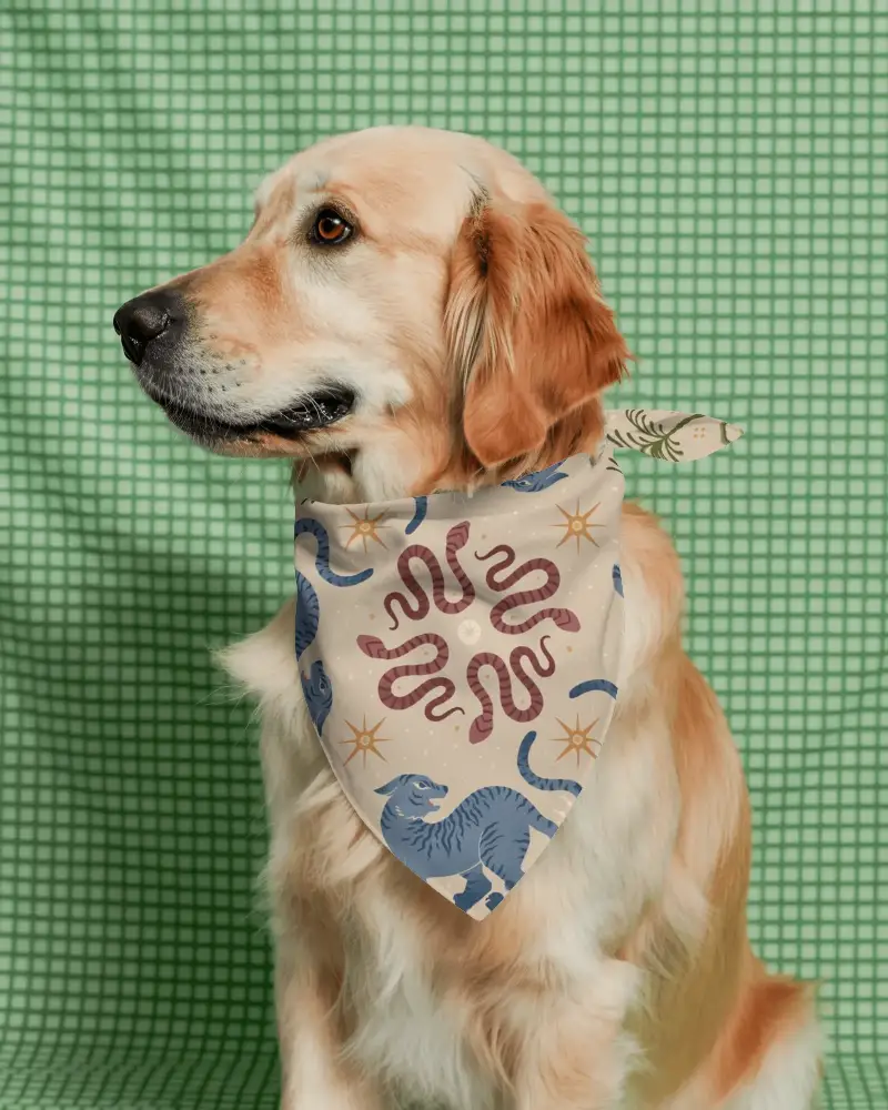 Cute Pet Bandana Mockup Showcasing Blank Product For Personalized Logo And Print Ideas