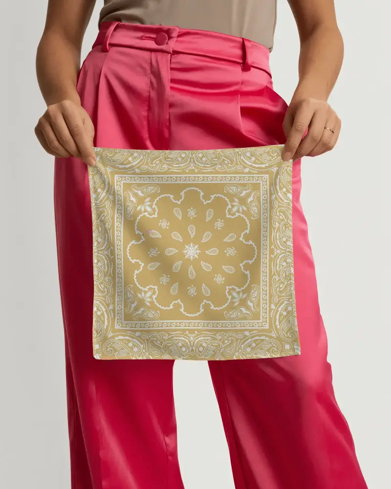 Fabric Bandana Mockup In Hands Perfect For Branding And Logo Design