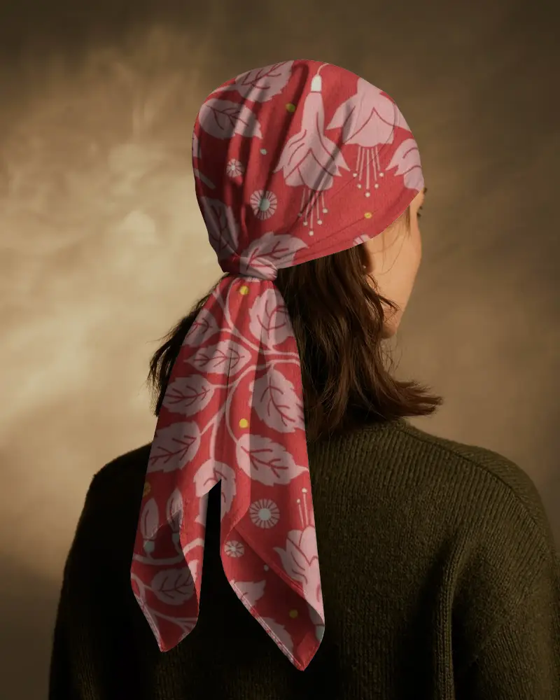 Premium Quality Bandana Mockup For Accessory Brands Featuring Realistic Texture And Fabric Detailing