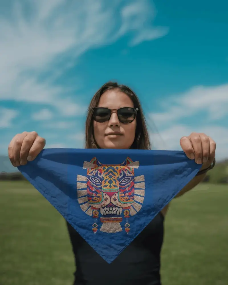 Premium Quality Triangular Bandana Mockup For Fashion Accessory Brand Promotion And Display