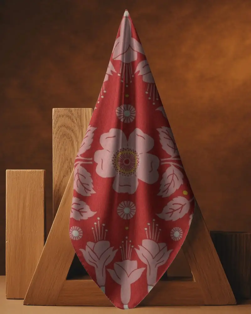 Premium Silk Bandana Mockup For Apparel Designs And Fashion Accessory Branding Presentation