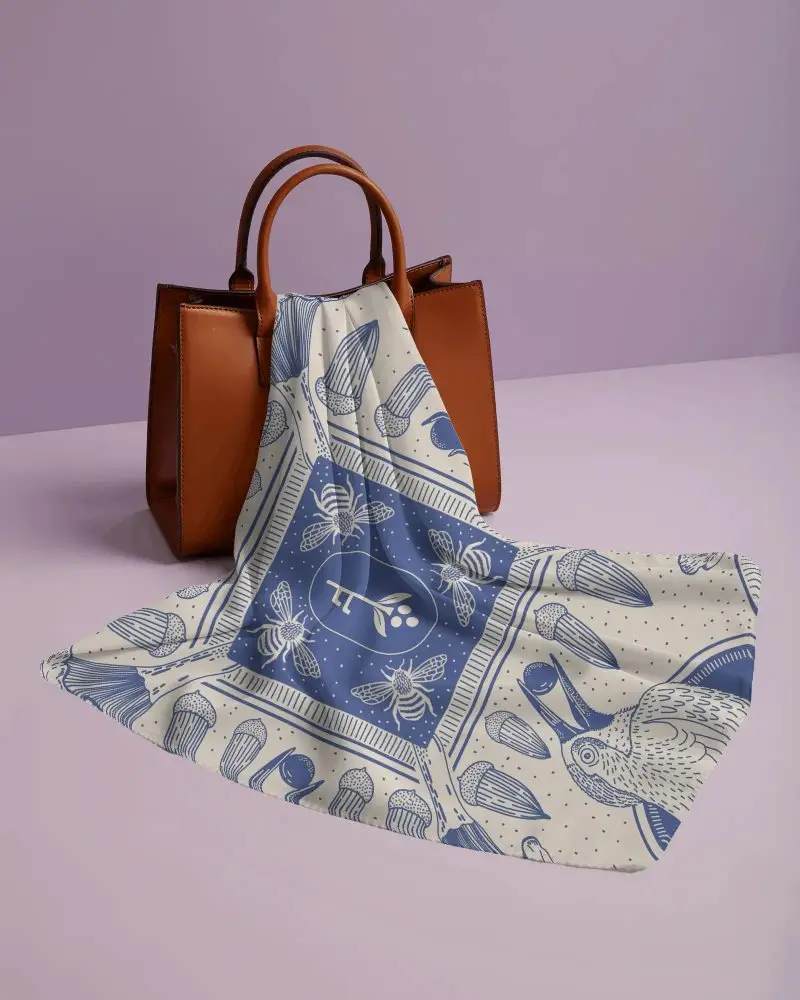 Smooth Silky Bandana Mockup For Fashion Accessory Designs And Promotional Visual Content Creation