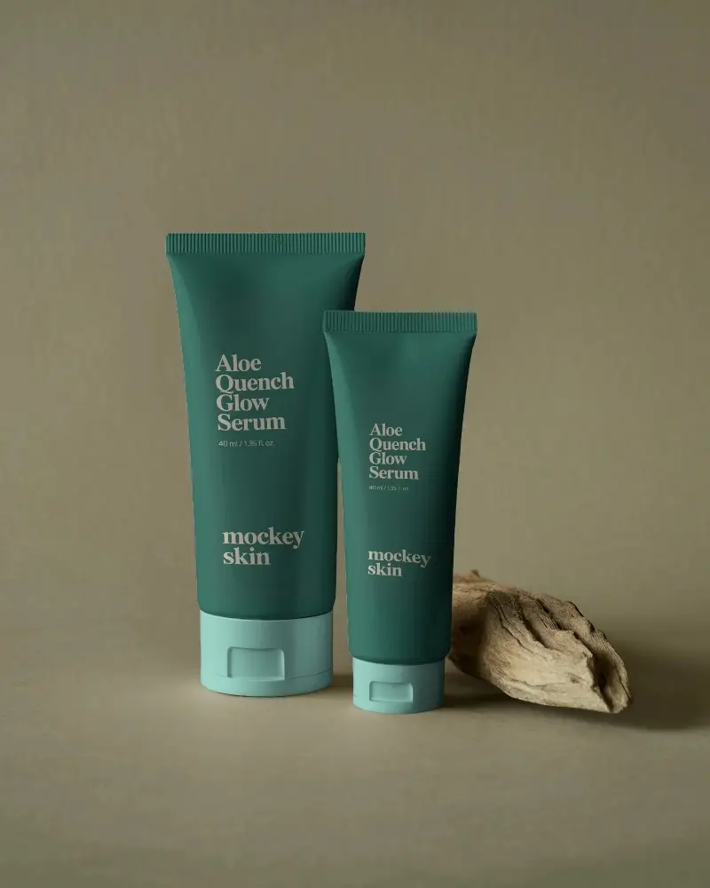 Sleek Minimalist Cosmetic Tube Mockup Packaging Design Mockup For Beauty Products Presentation