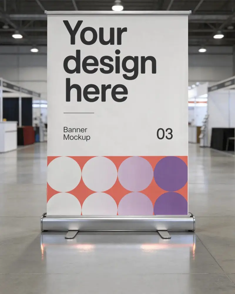 Portable Retractable Banner Stand For Trade Shows And Exhibition Display Promotion